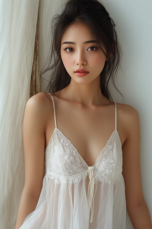 Beautiful Asian Girls in White  #6