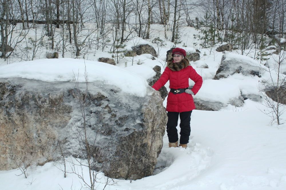 Naked on the Snow in Quarry #7