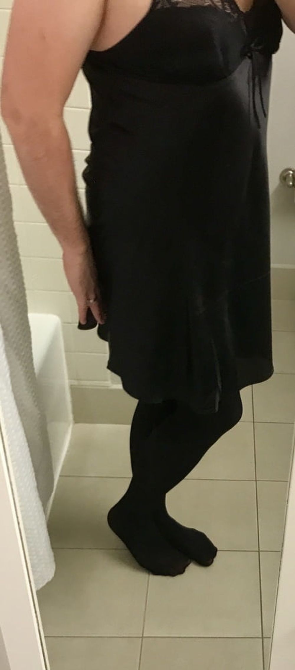 Black Pantyhose and Nightie  #8