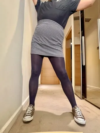 skirt and tights         