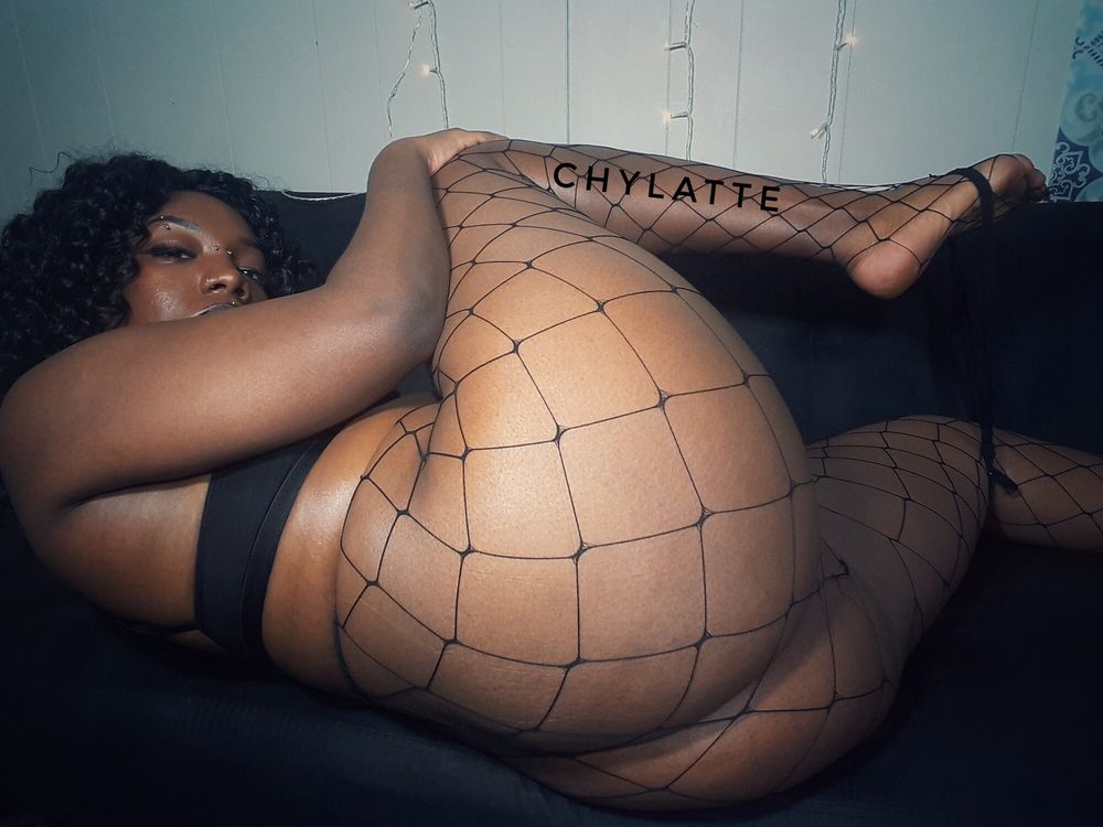 CHYLATTEXXX Sexy Nudes in Fishnets Ebony Amateur MILF Shaved #18