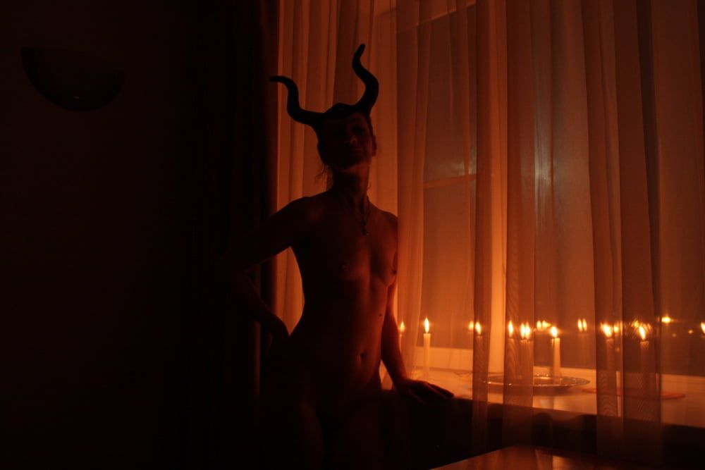 Naked Maleficent with Candles #17