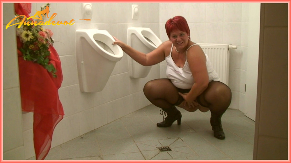 Annadevot - Pissed off with legs apart in the men's toilet #11