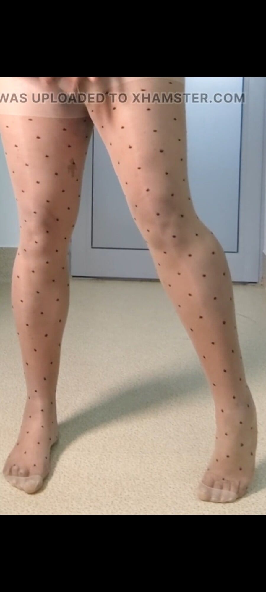Sheer pantyhose with dots #5