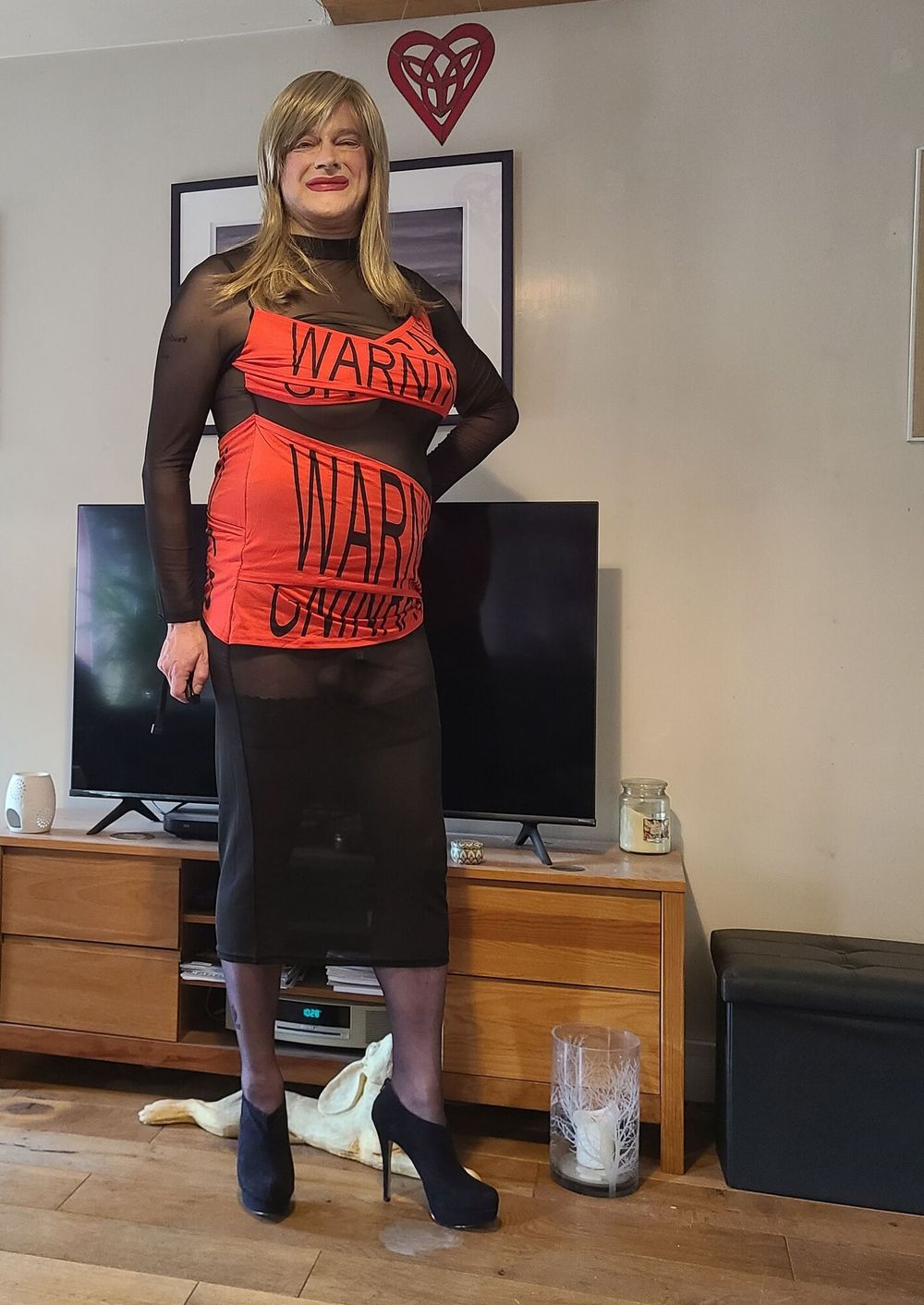 Sissy in warning dress #2