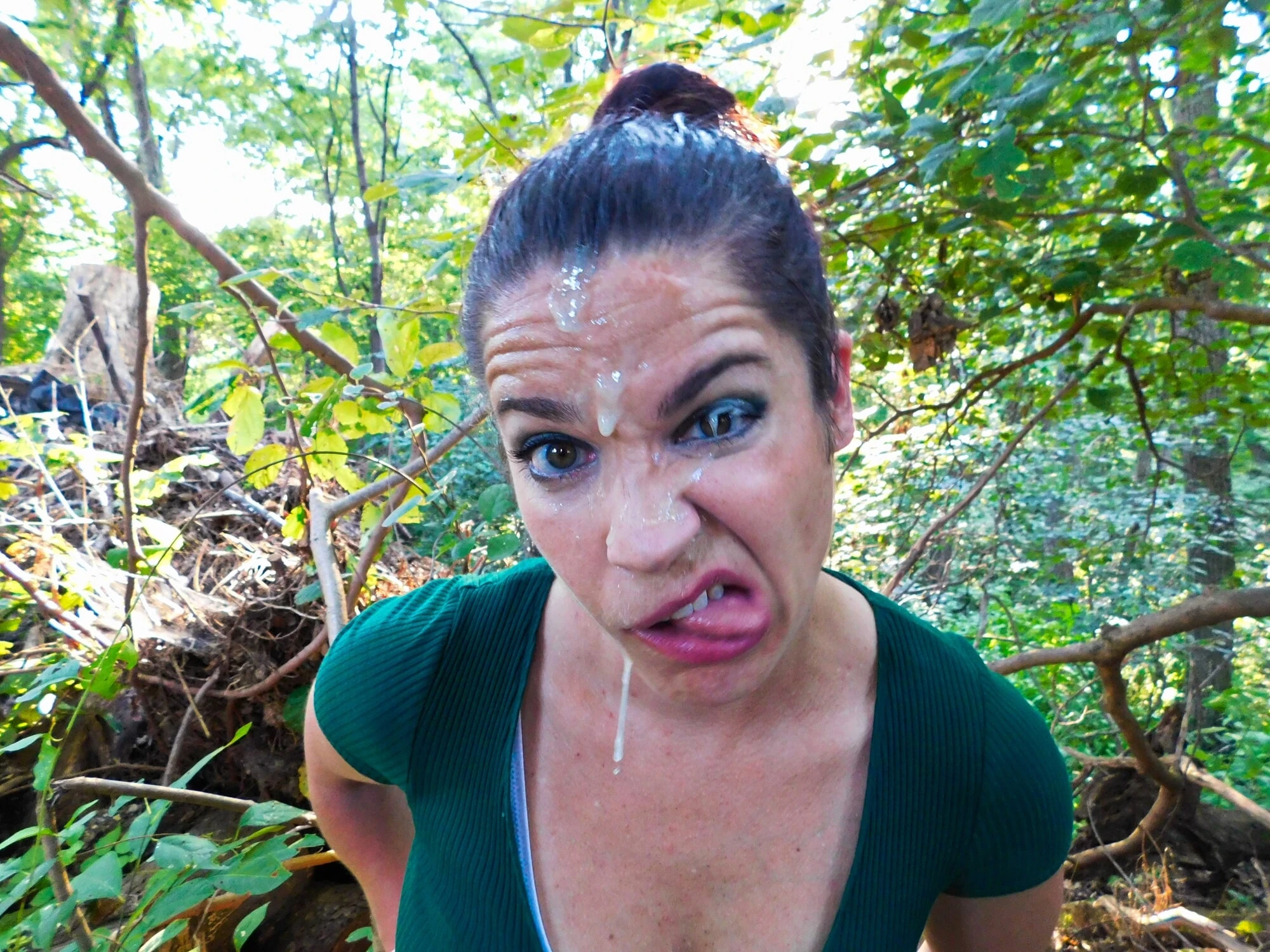 Forest facial for milf wife #9
