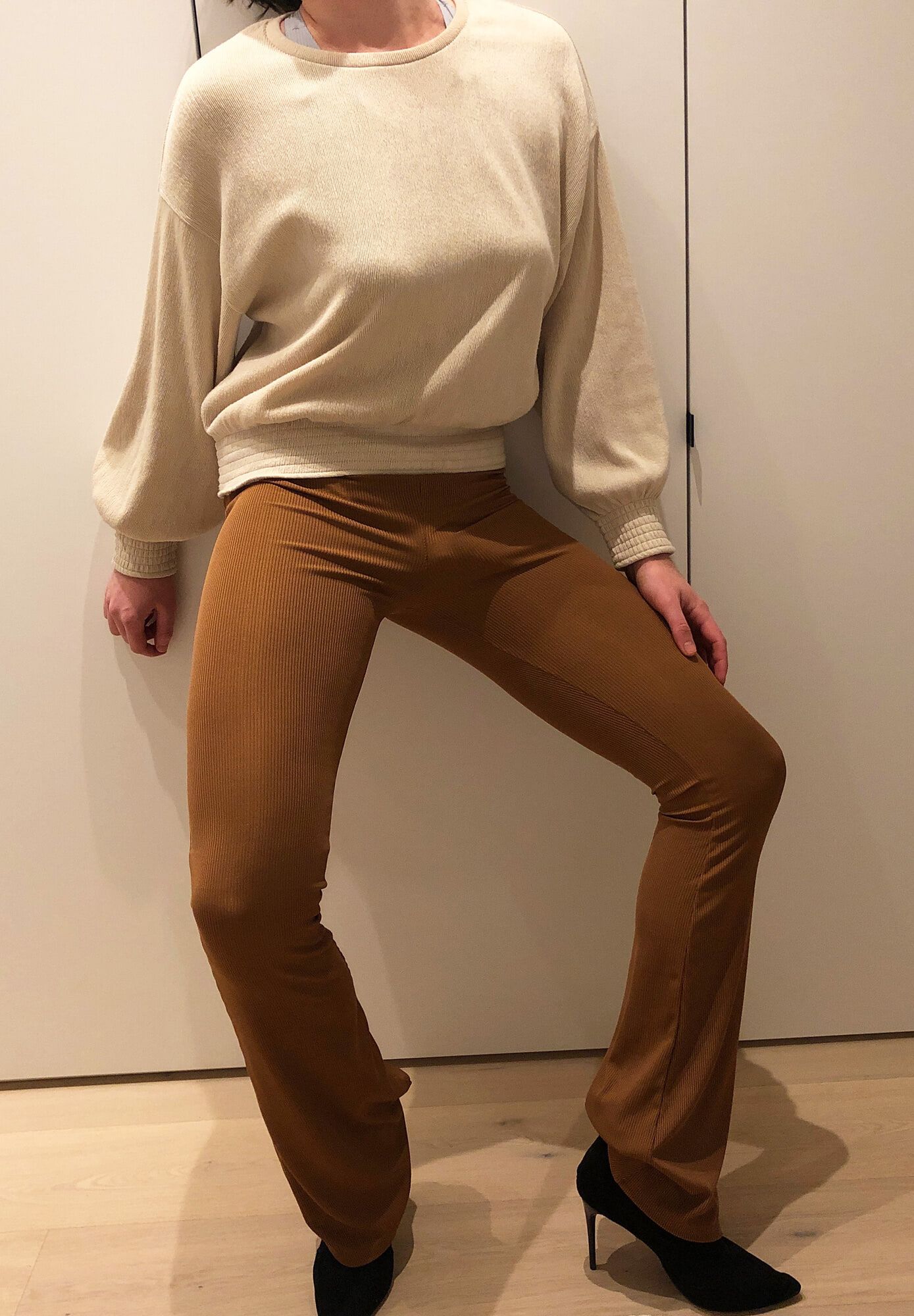 Brown stretch leggings #14