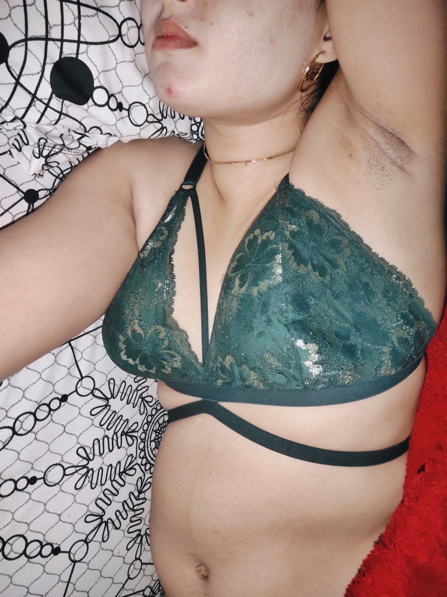 My Armpits in green bra #10