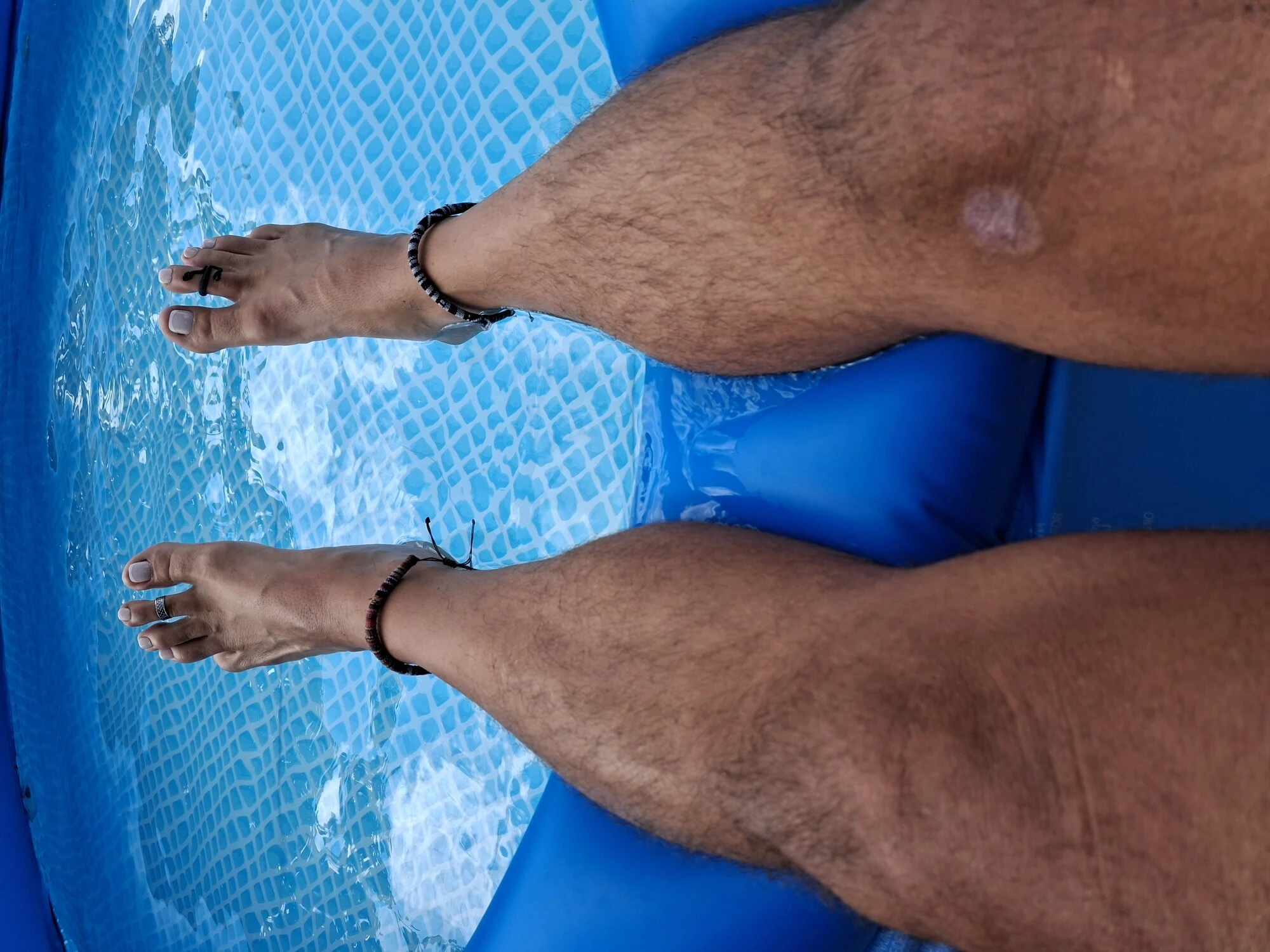 Tanning our legs and feet #12