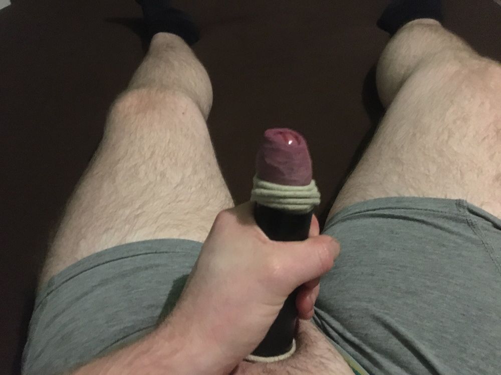 Bound Dick And Balls And Homemade Cocksleeve  #7