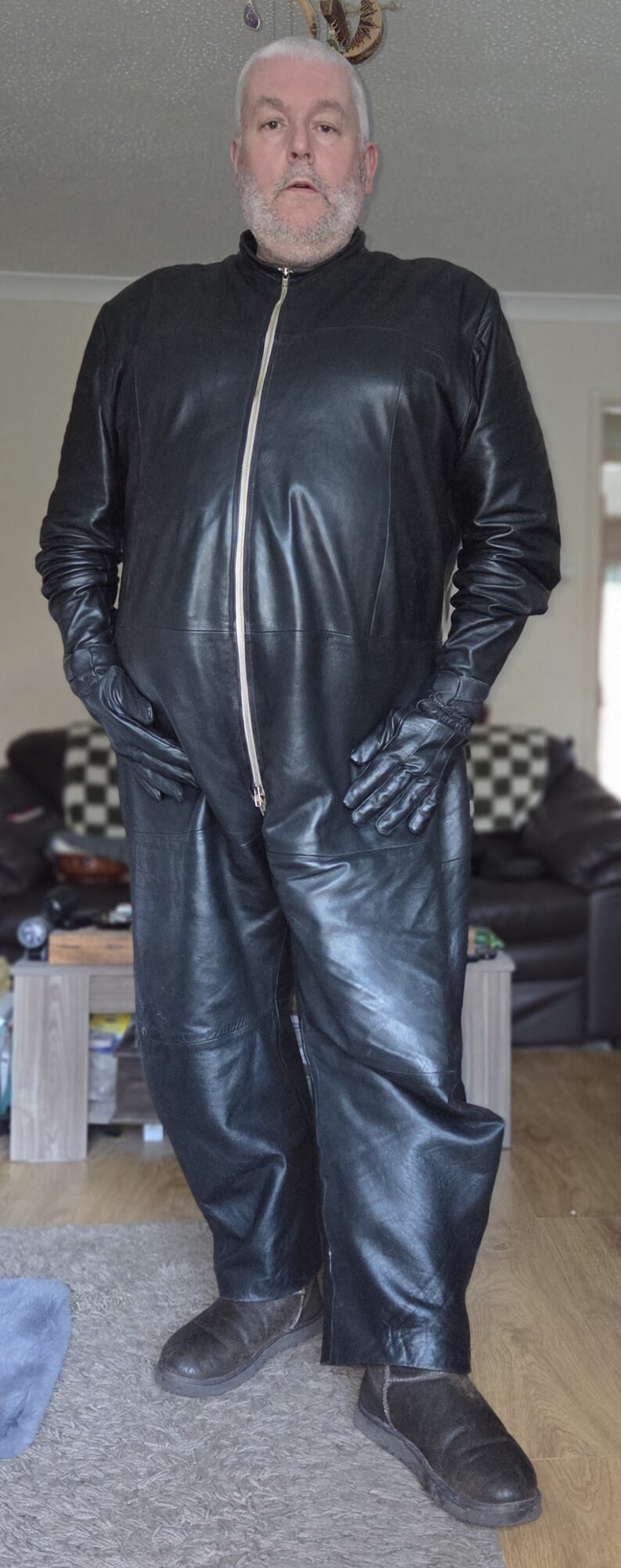 Lovely leather overalls #36