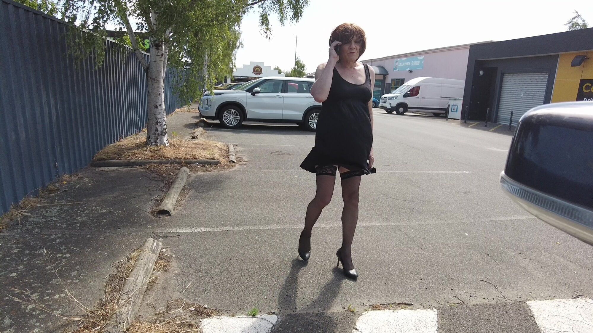 Crossdress Roadtrip - Car Park Phone Call