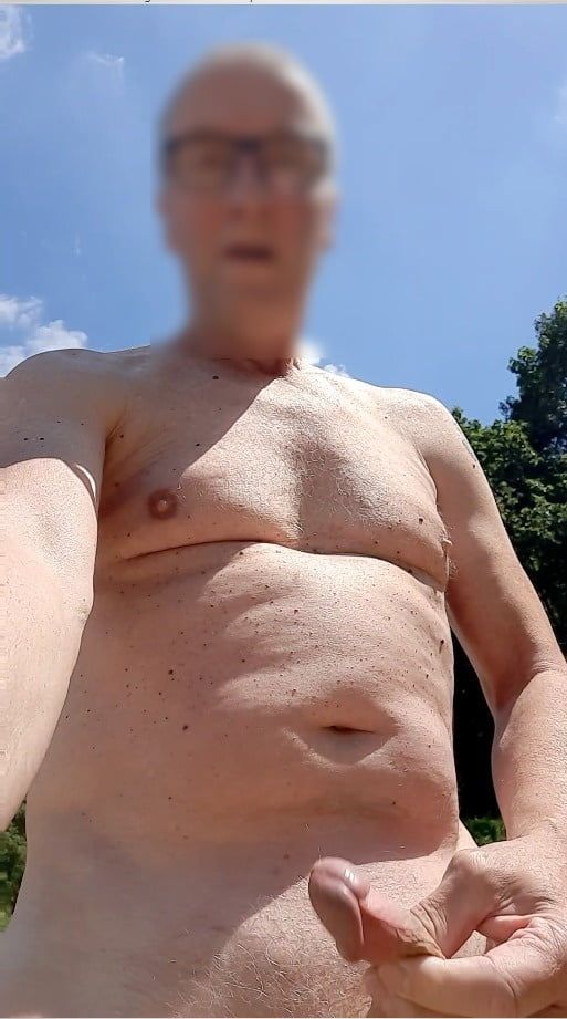 outdoor public naked exhibitionist edging sexshow cumshot #3