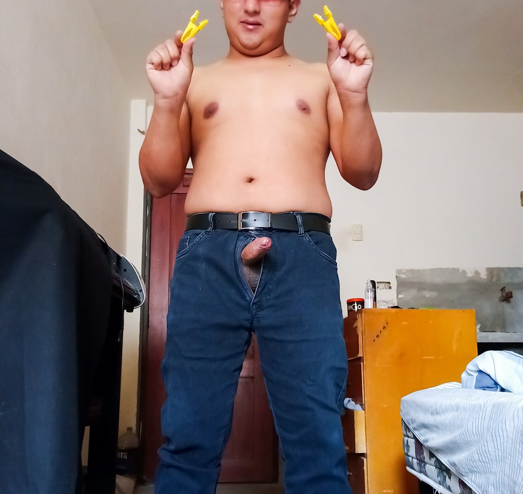 Torturing the Nipples and Playing with my rich cock 01 #2