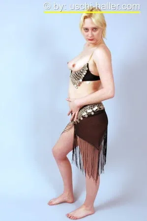 photo shoot with blonde cum slut dany sun as a belly dancer         