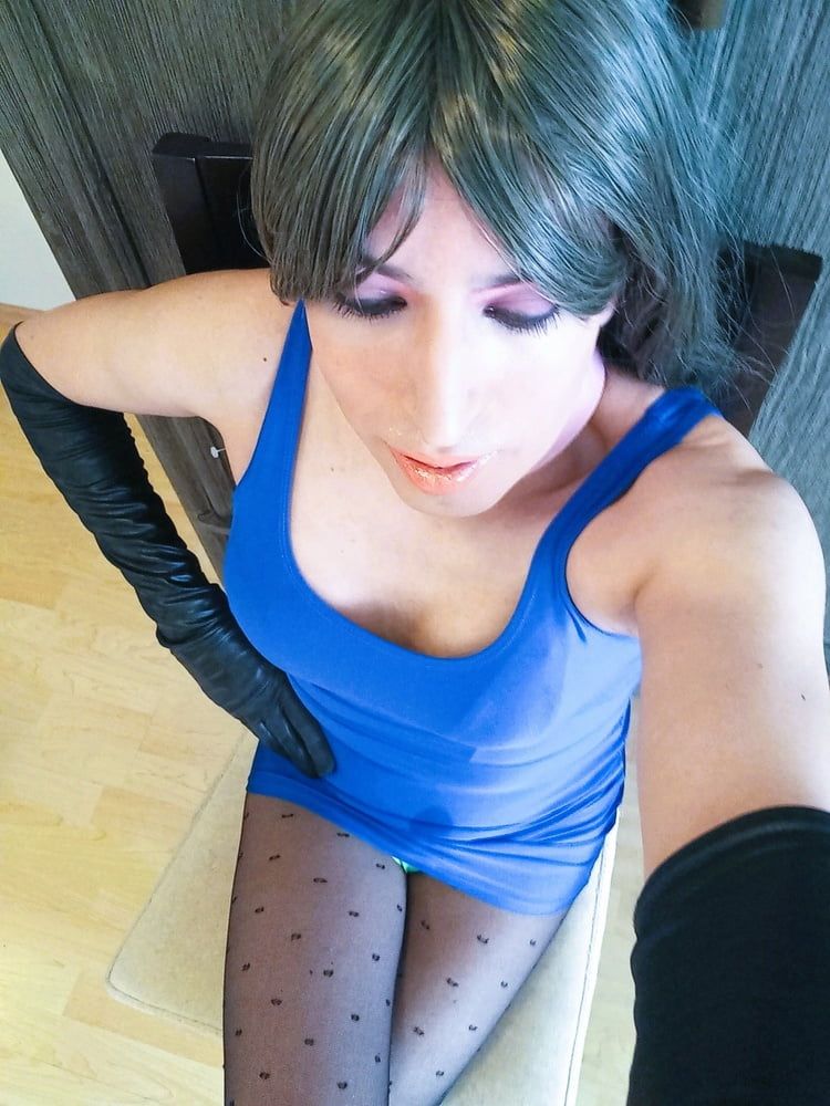 Tammycross in blue dress #32
