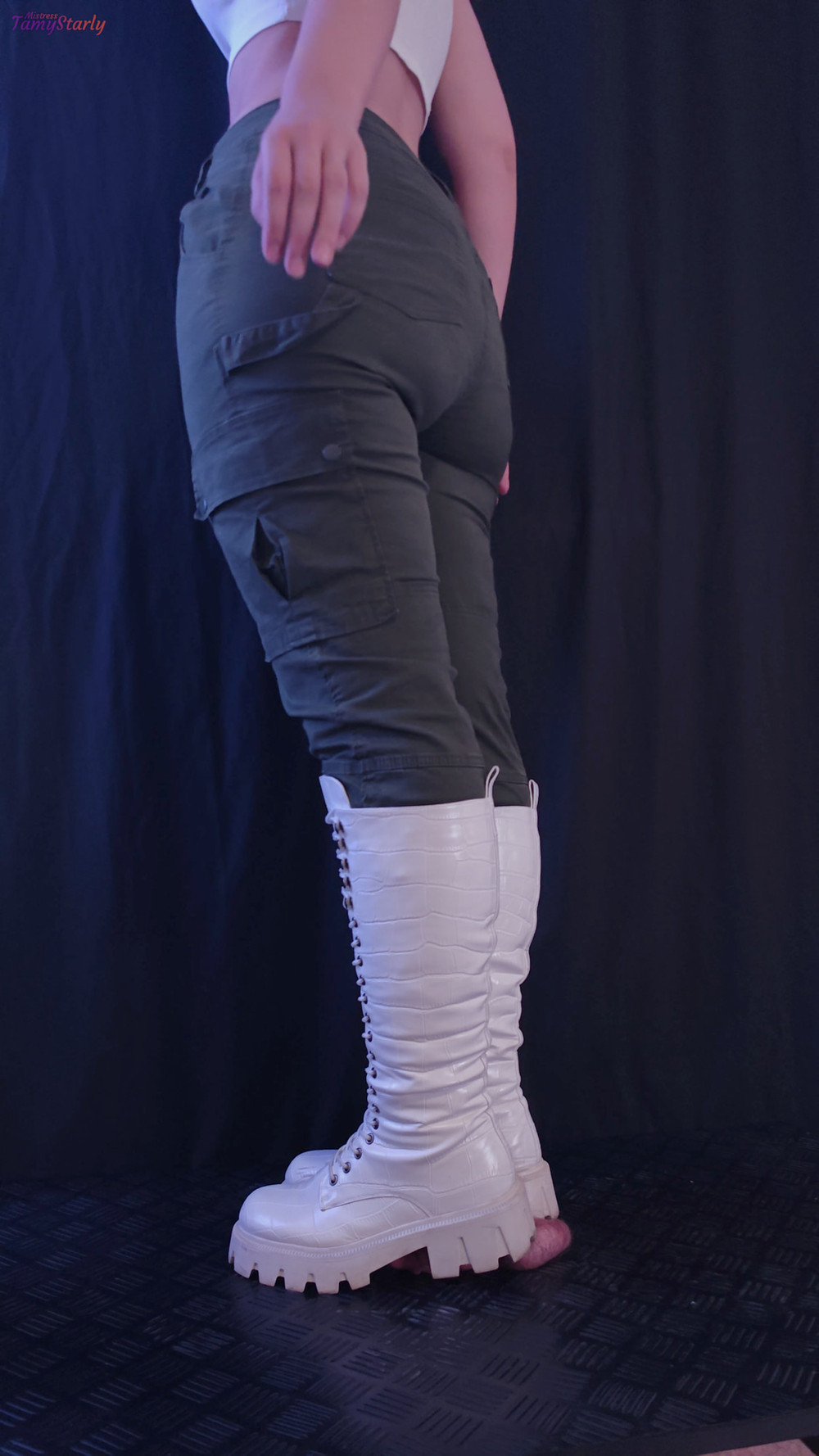 Aggressive Stomping Cock and Balls Wearing my Dirty Snow Boo #11