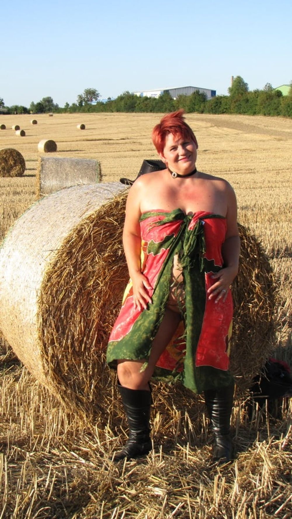 Anna naked on straw bales ... #37