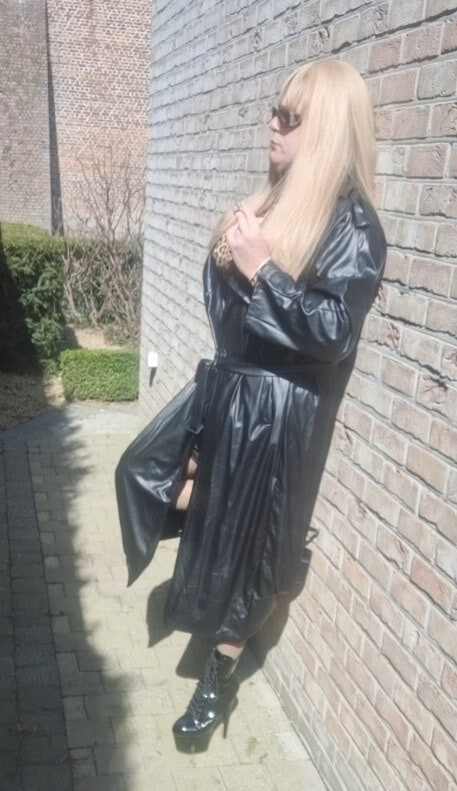 Smoking in black coat #21