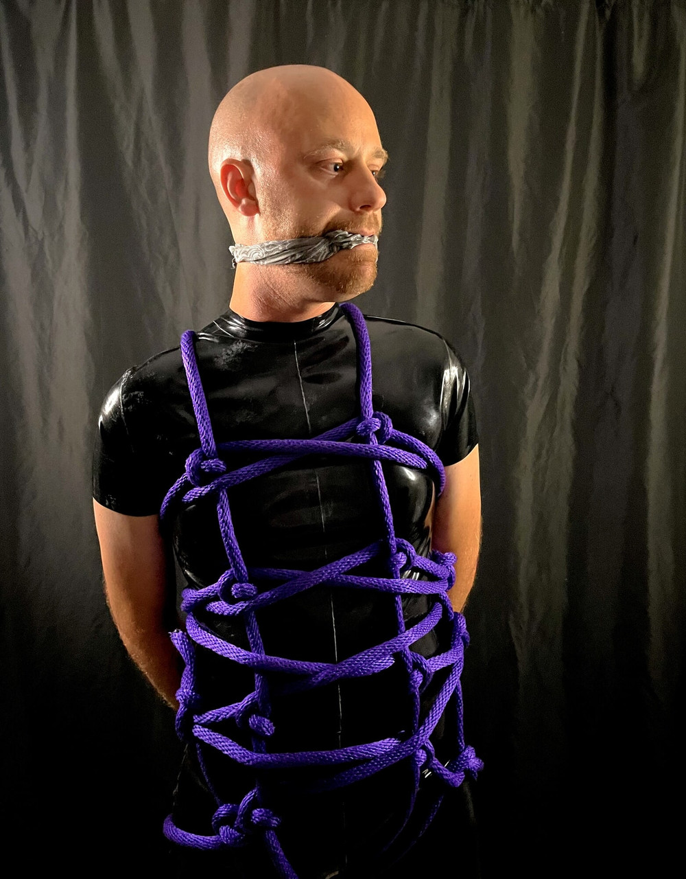 Tied up Rubber gimp  #6