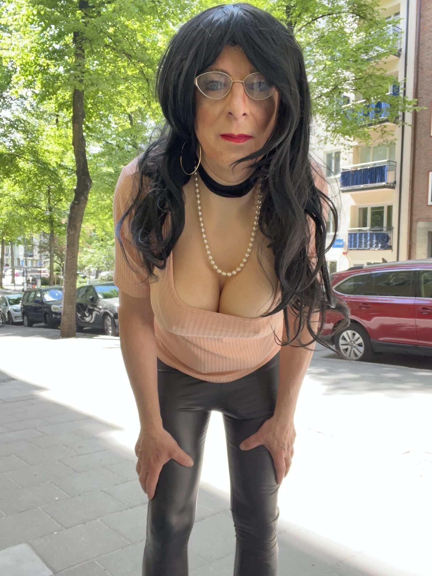 Sexy sissy in the city