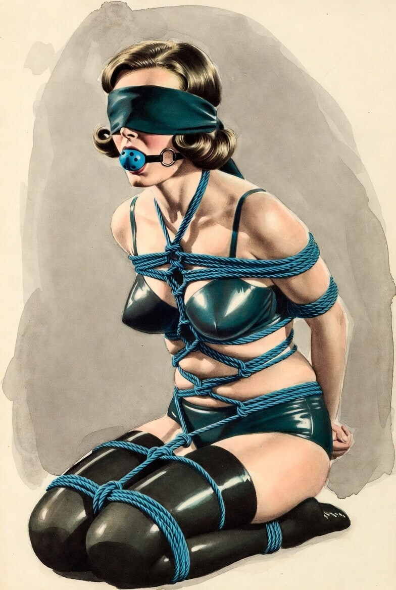 Pixwhores Experimental Enhanced: Rhapsody in Blue Shibari  #22