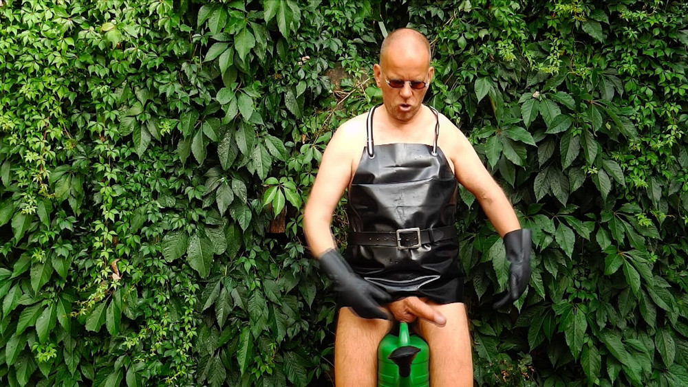 Horny Rubber Gardener 27 (Wet Play & Piss) #9