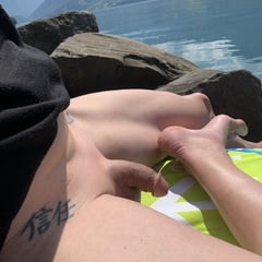 Enjoy the sunny weather lakeside