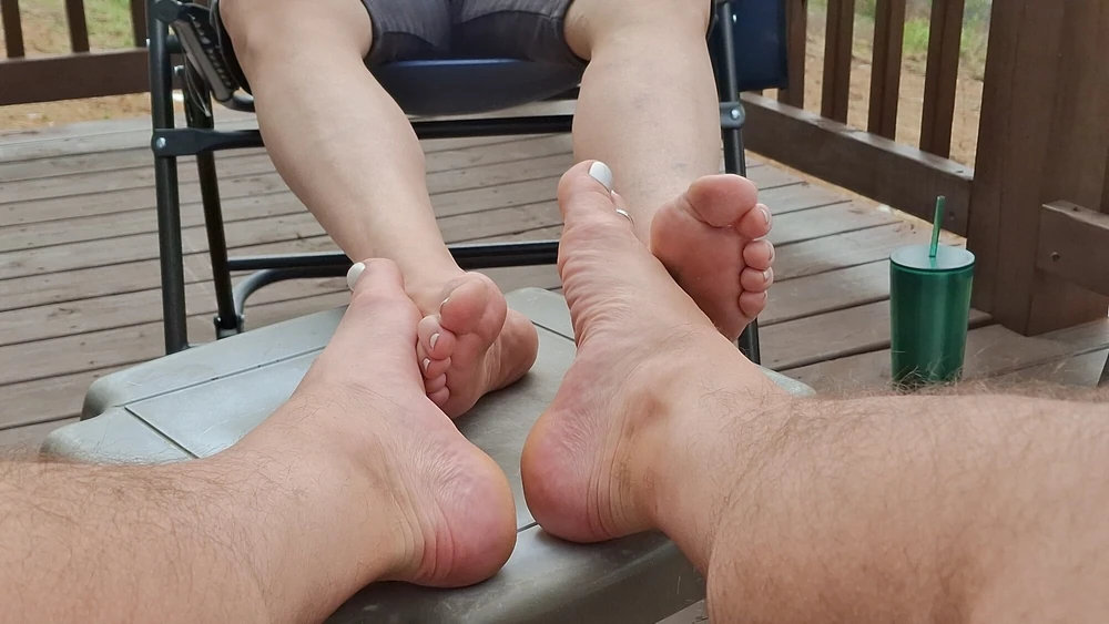 Playing footsie on the footstool #4