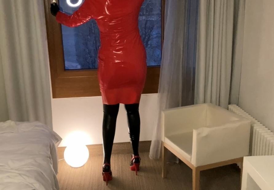 Black and Red Latex Fetish Couple #8