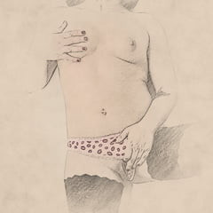 Her body in drawing