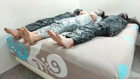 mummified milf and her two girls selfgags         