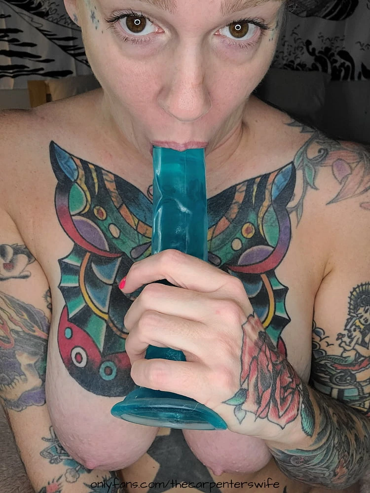 Strip and fuck with big blue dildo #33