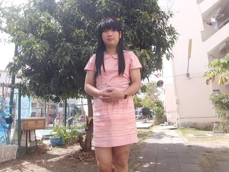 FN007 I&#039;m a kathoey in Thailand patterned dress EP2