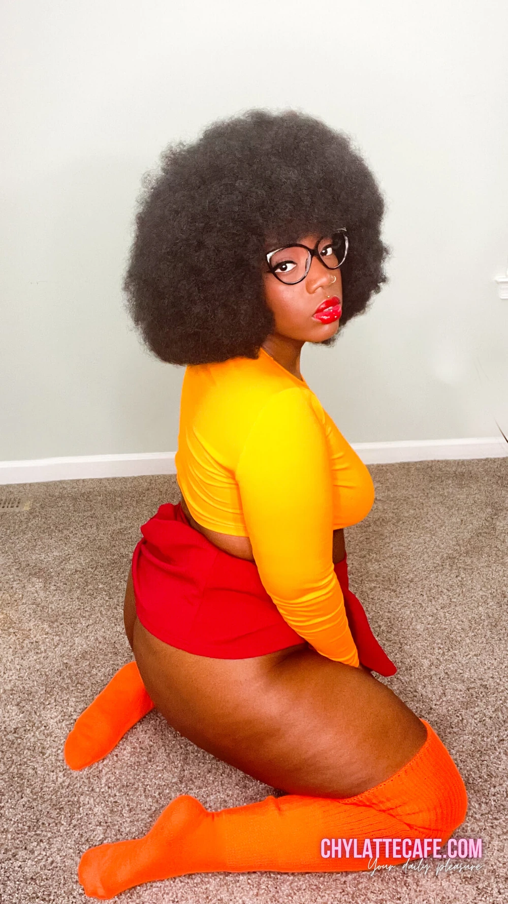 Chy Latte Black Velma Sexy Cosplay Halloween Costume 2 #20