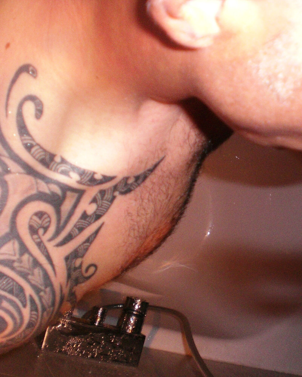 Wetsuit guy with hard uncut penis #3