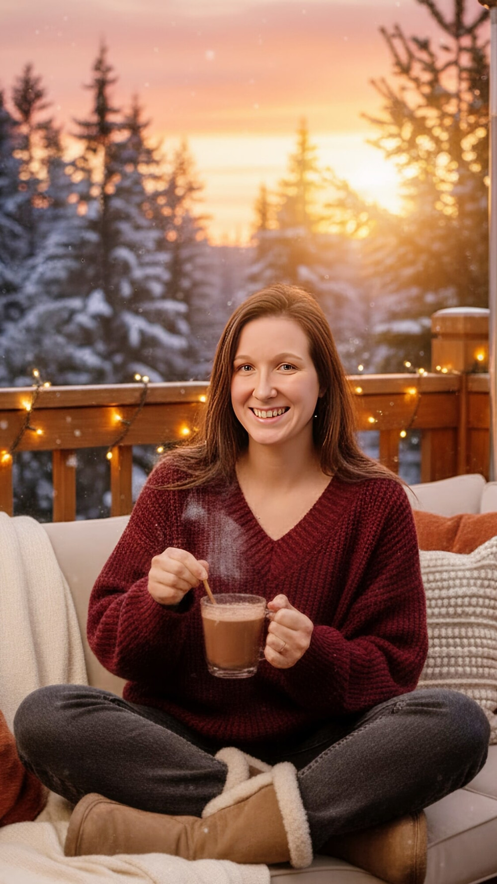 I wore my red sweater and was nude for my 61f soccer coach  #3