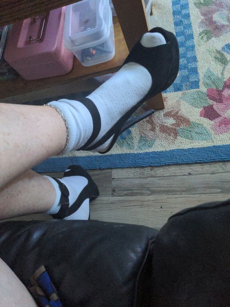 Me in high heels and ankle socks #5