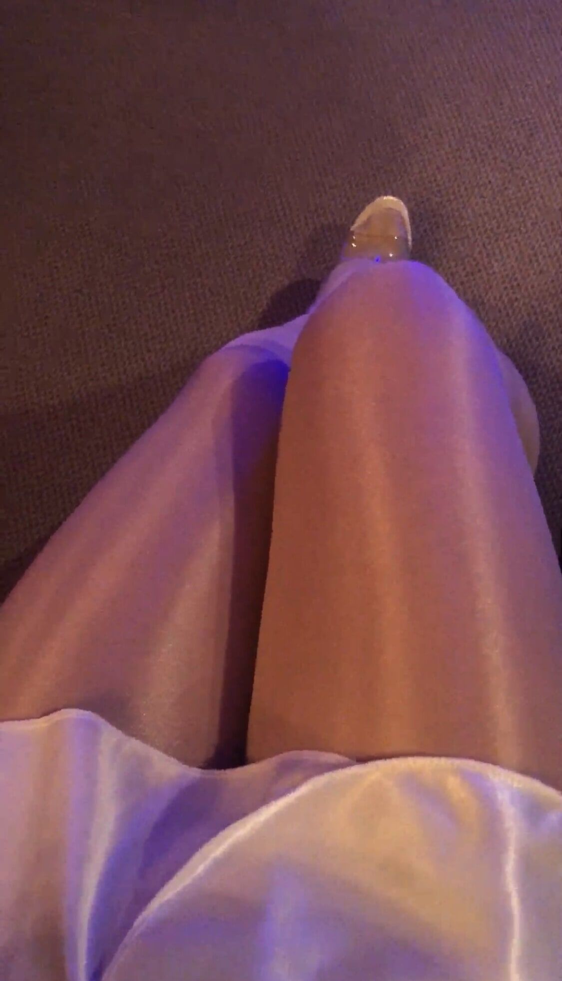 My shiny long legs on pantyhose and high heels. #14