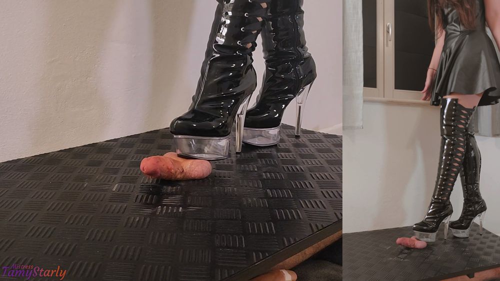 Ruined Orgasm Under My Painful Black Patent High Heels #9