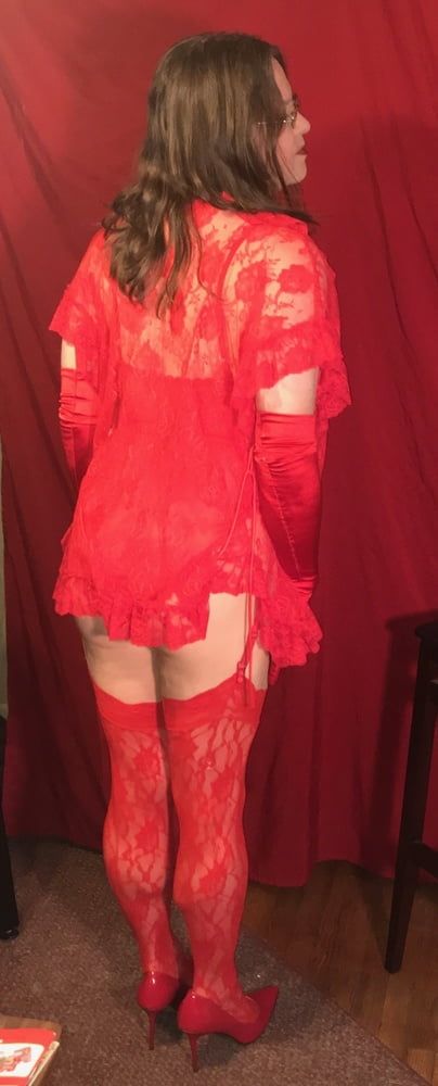 Joanie - Vintage Red Lace #4