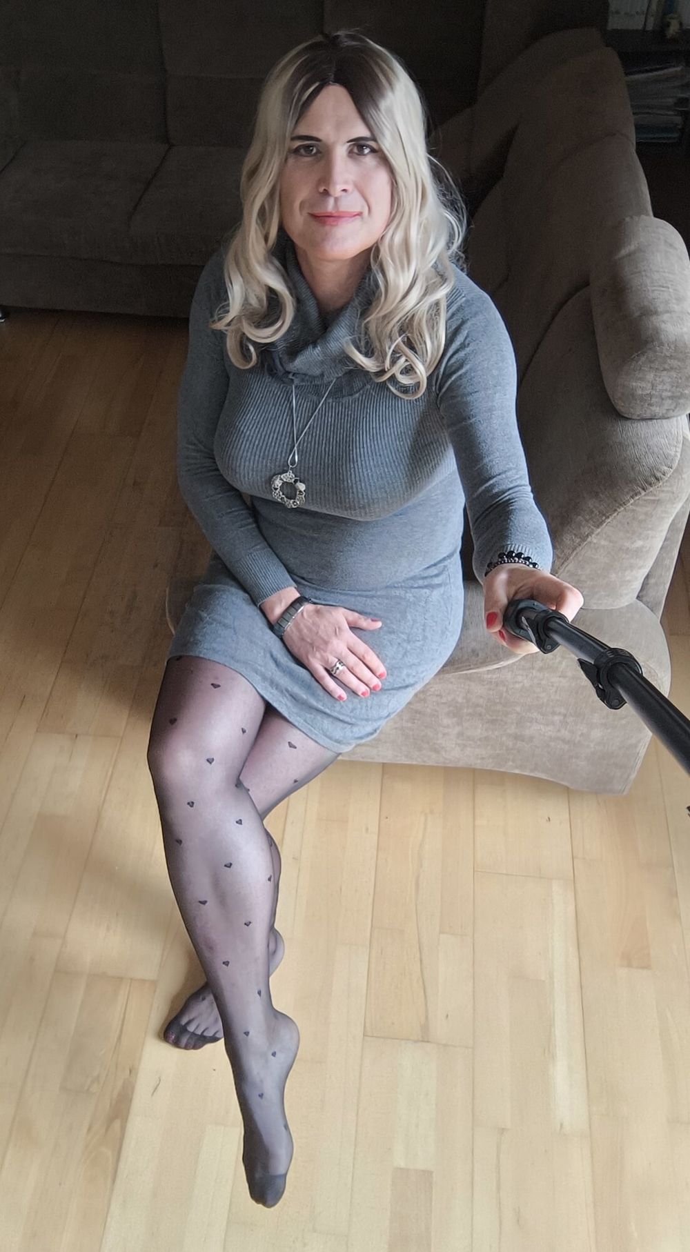 Grey sweater dress #8