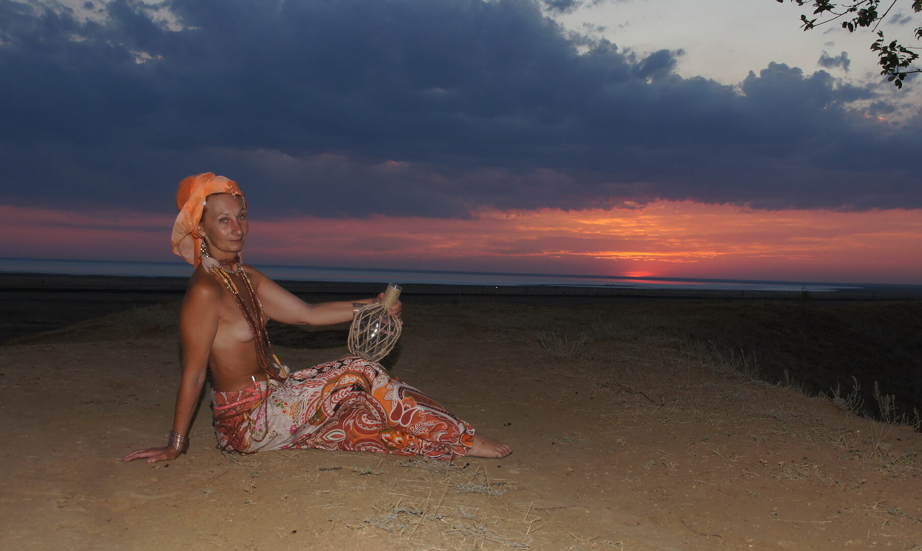 With a jug in the sunsetting sun #50