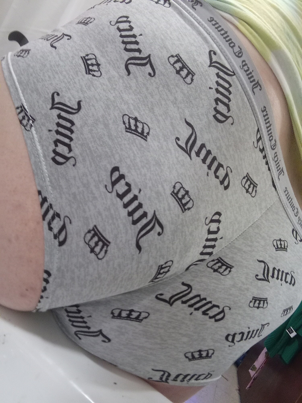 Me in a green tank top and grey panties  #12