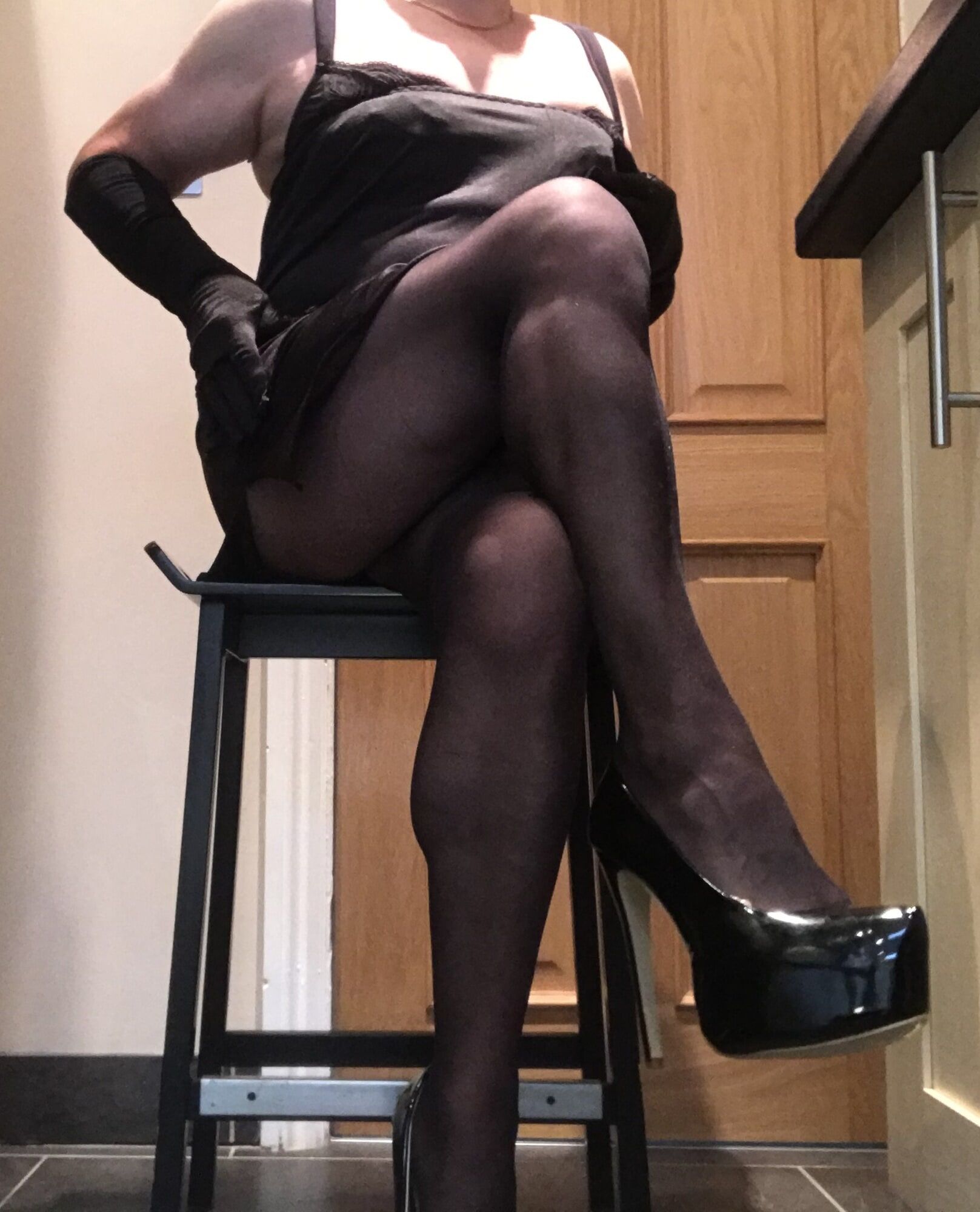 sexy slut in sheer black tights #2