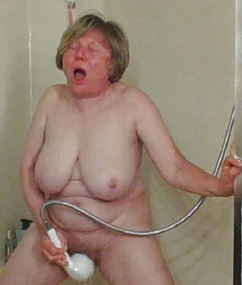 Mature MarieRocks tests a new shower sex toy #25