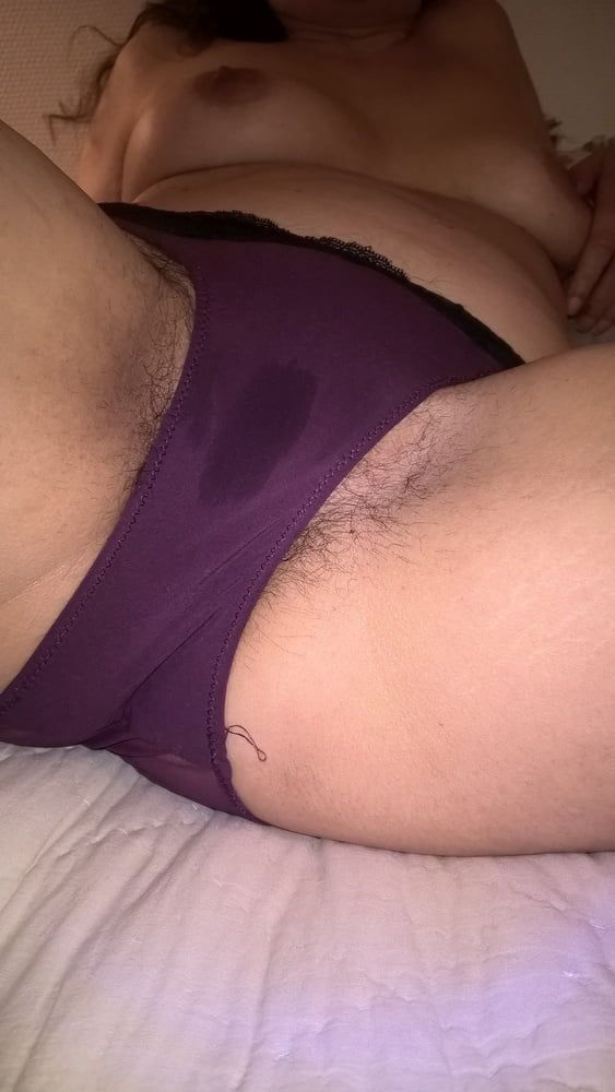 Hairy Wet Wife In Purple Panties #6