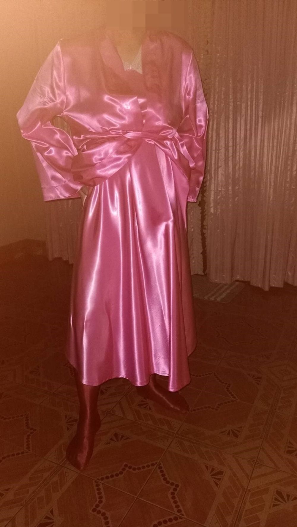 pink satin dress #5