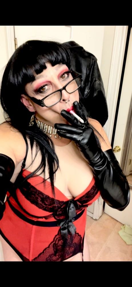 Gloves Mistress In Red  #58
