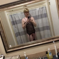 Boy in lingerie 